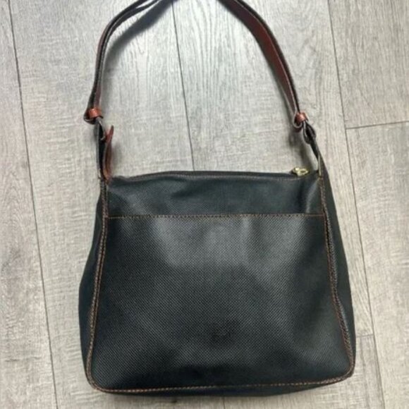 Vintage BOTTEGA VENETA Black Leather Shoulder Bag - Picture 3 of 4